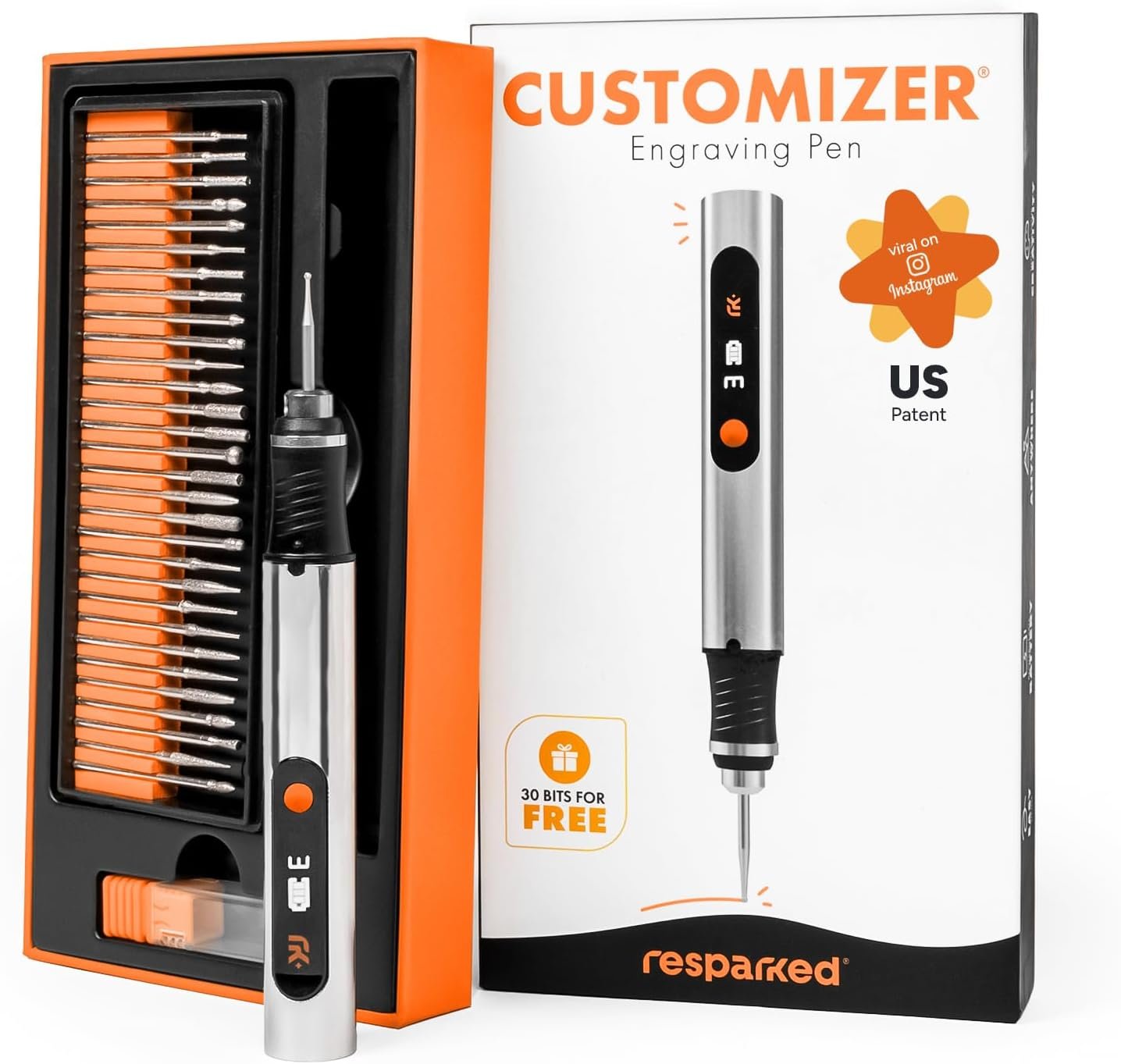 Customizer Engraving Pen (Formerly Culiau): Ultimate Cordless Portable Tool for Artists & DIYers – Engrave 50+ Surfaces – Beginner Friendly – Rechargeable – Free 30 Bits & Mastery Guide
