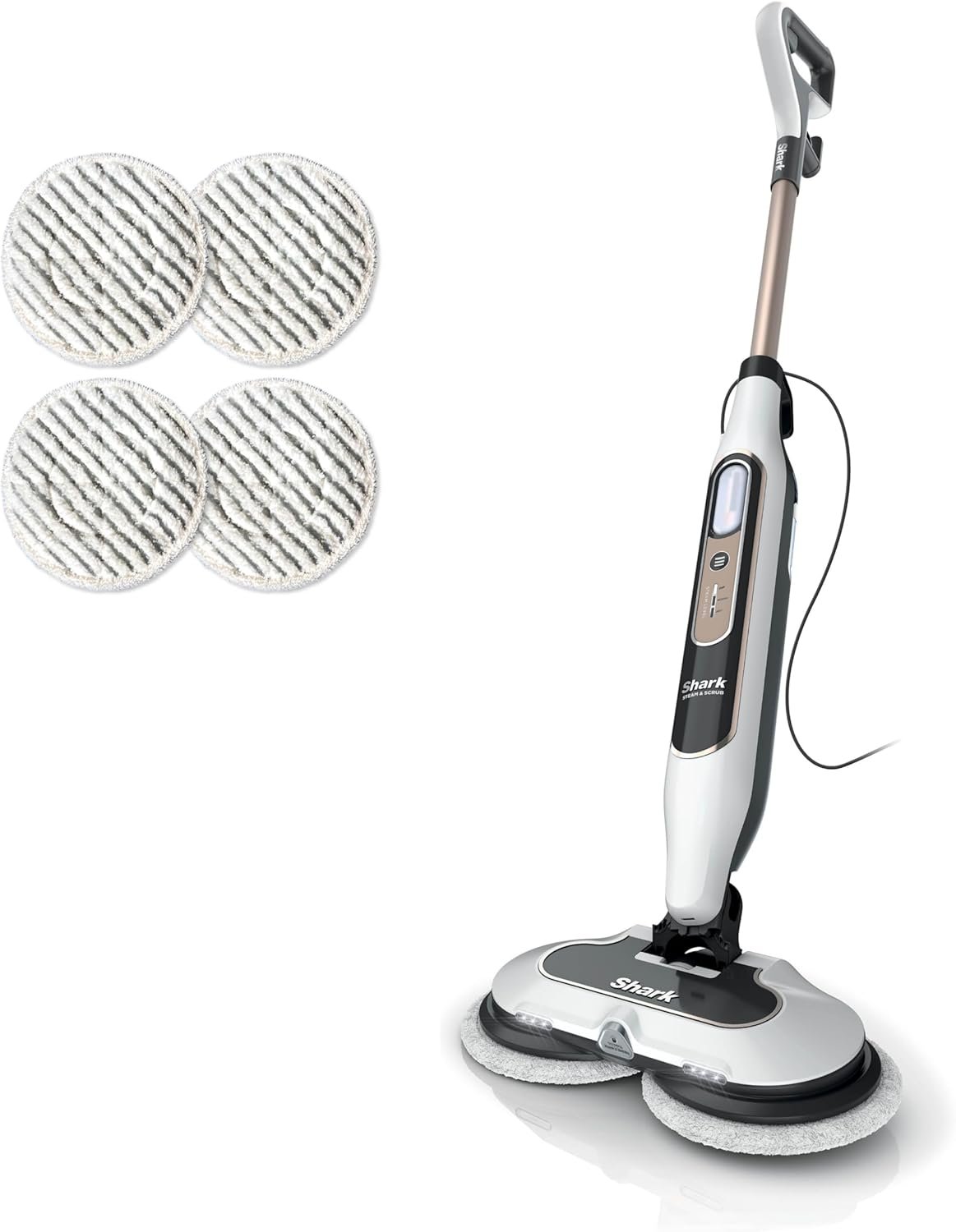 Shark Steam & Scrub with Steam Blaster Technology All-in-One Hard Floor Steam Mop with 3 Steam Modes & LED Headlights S8201, Rotator White