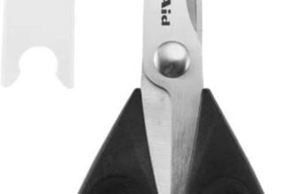 KitchenAid All Purpose Kitchen Shears with Protective Sheath Durable Stainless Steel Scissors, Dishwasher Safe, Soft Grip Comfort Handle, 8.72 Inch, Black