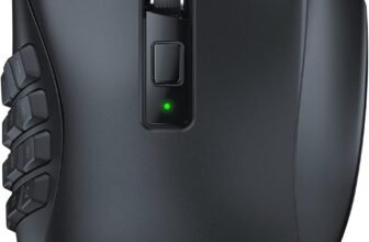 Razer Naga V2 HyperSpeed Wireless MMO Gaming Mouse: 19 Programmable Buttons – HyperScroll Technology – Focus Pro 30K Optical Sensor – Mechanical Mouse Switches Gen-2 – Up to 400 Hr Battery Life