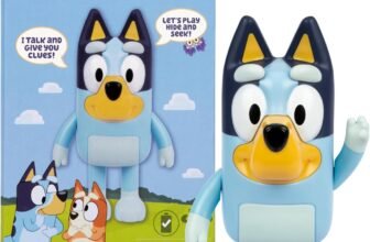 Bluey Game Hide and Seek Electronic Figure, Articulated, Musical Kids Figurines with Dance Mode, Interactive Play Toddler Figurine Toys for Ages 3+