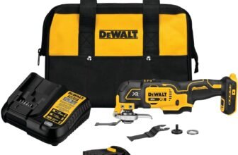 DEWALT 20V MAX XR Oscillating Tool Kit with Blades, 3 Speed Cordless Brushless Multitool, Up to 20,000 OPM, LED Light, Battery and Charger Included (DCS356C1)