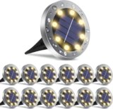 Solar Outdoor Lights 12 Packs, Waterproof Solar Pathway Lights Bright In-Ground Lights Lighting Decor for Garden, Lawn, Patio, Yard, Driveway, Step and Walkway Warm Light