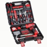 Tool Set – 8V Cordless Drill Kit, 132 Piece Box With Hand Drill, Home Kits for Men & Women, Perfect for Homeowner, Diyer, Handyman