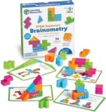 Learning Resources STEM Explorers Brainometry – 3d Puzzle, Brain Games, Brainteaser, Building Logic Toys, Gifts For Boys and Girls, Fine Motor Skills , Pattern Blocks, Math Manipulatives